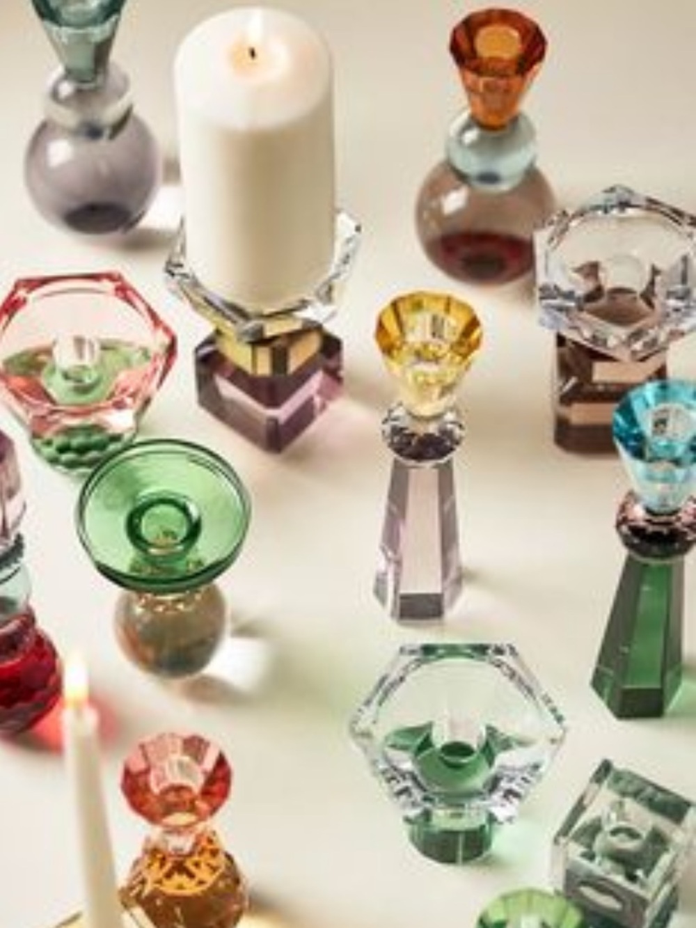 Anthropologie Cut Glass Candle Holder - Picture 9 of 9